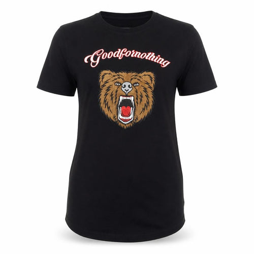 Goodfornothing Unisex Black T-Shirt S, Embroidered