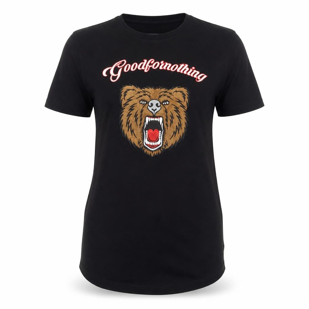Goodfornothing Unisex Black T-Shirt S, Embroidered
