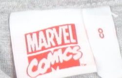 Marvel Comics Women’s Grey Superhero T-Shirt Size 8