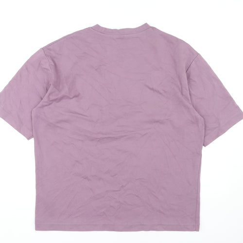 Uniqlo Men's Purple Crew Neck T-Shirt Size L