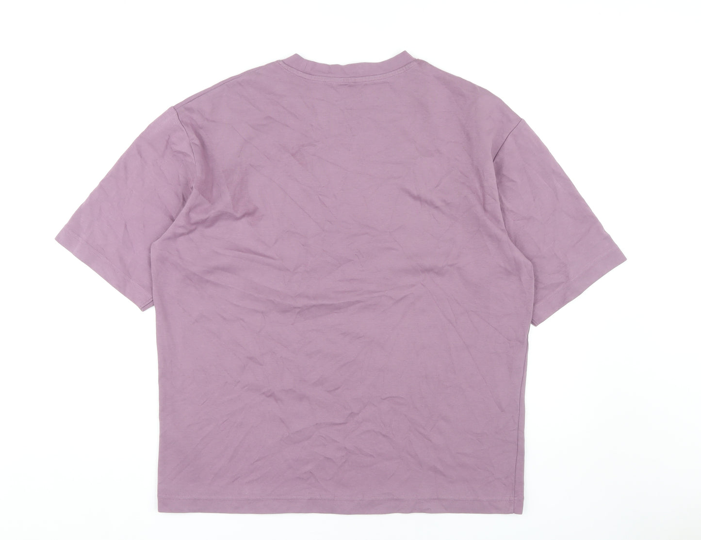 Uniqlo Men's Purple Crew Neck T-Shirt Size L