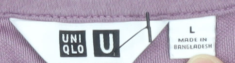 Uniqlo Men's Purple Crew Neck T-Shirt Size L