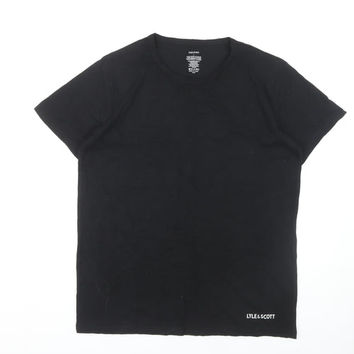 Lyle & Scott Men's Black Cotton T-Shirt, Size L