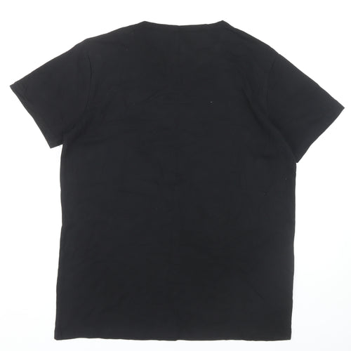 Lyle & Scott Men's Black Cotton T-Shirt, Size L