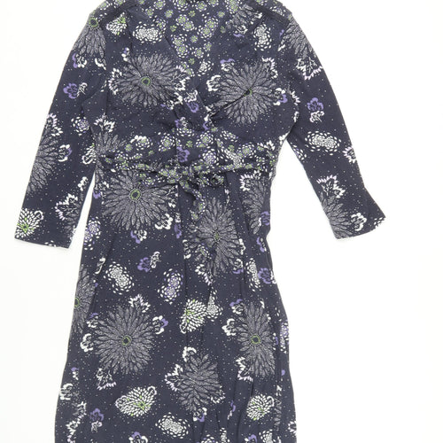 Marks and Spencer Women's Multicoloured Floral Wrap Dress Size 14