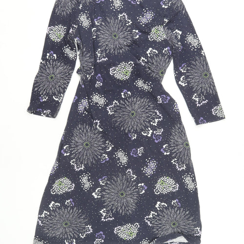 Marks and Spencer Women's Multicoloured Floral Wrap Dress Size 14