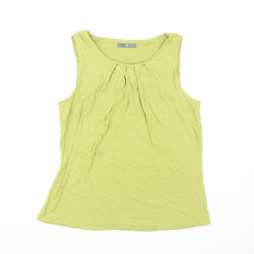 BHS Women's Green Sleeveless Tank Top Size 14