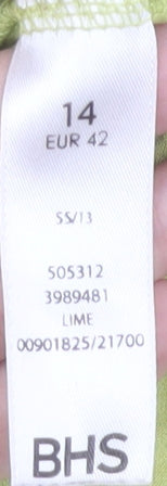 BHS Women's Green Sleeveless Tank Top Size 14