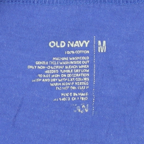 Old Navy Blue Boys Long Sleeve Graphic T-Shirt M