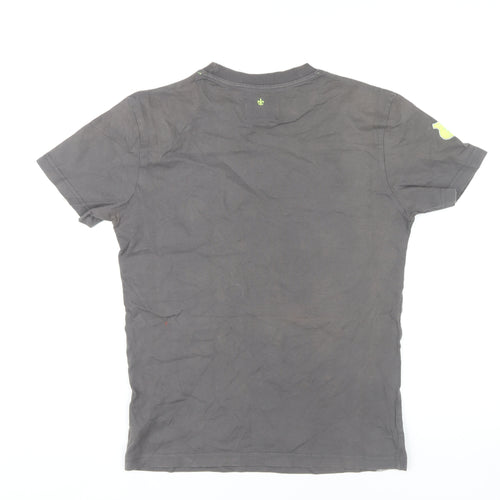 Henleys Men's Grey Graphic Short Sleeve T-Shirt, Size 2