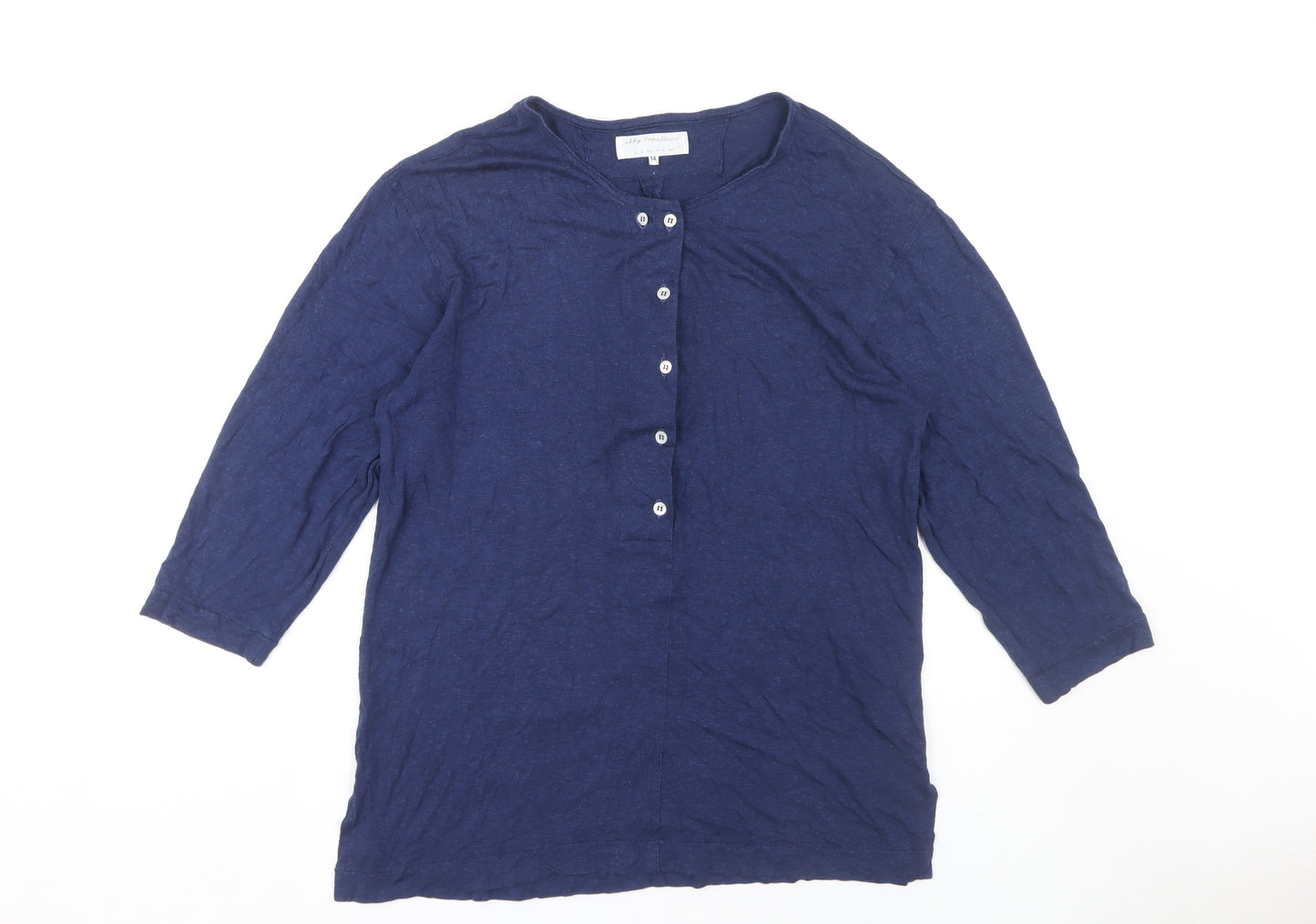 Ally Capellino Women’s Blue Button-Up Top Size 14
