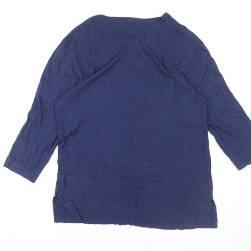 Ally Capellino Women’s Blue Button-Up Top Size 14