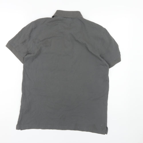 Hugo Boss Men's Grey Polo Shirt L Cotton Modern Fit