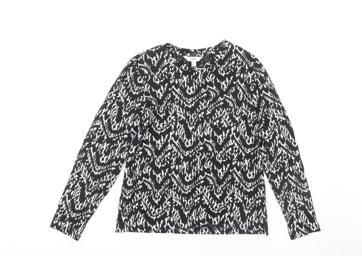 Marks and Spencer Women's Black Geometric Blouse M