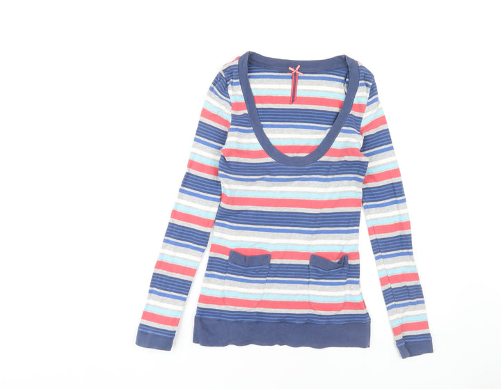 Next Women Multicoloured Striped T-Shirt Size 12