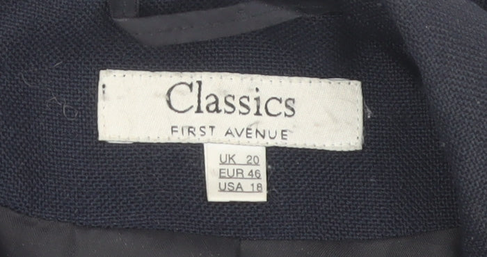 Classics Women's Black Blazer, Size 20