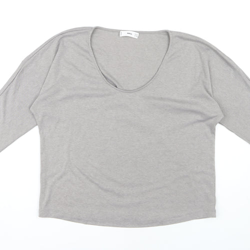 MNG Women's Grey T-Shirt XS with 3/4 Sleeves
