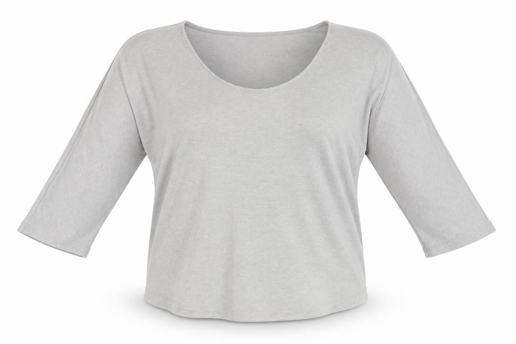 MNG Women's Grey T-Shirt XS with 3/4 Sleeves