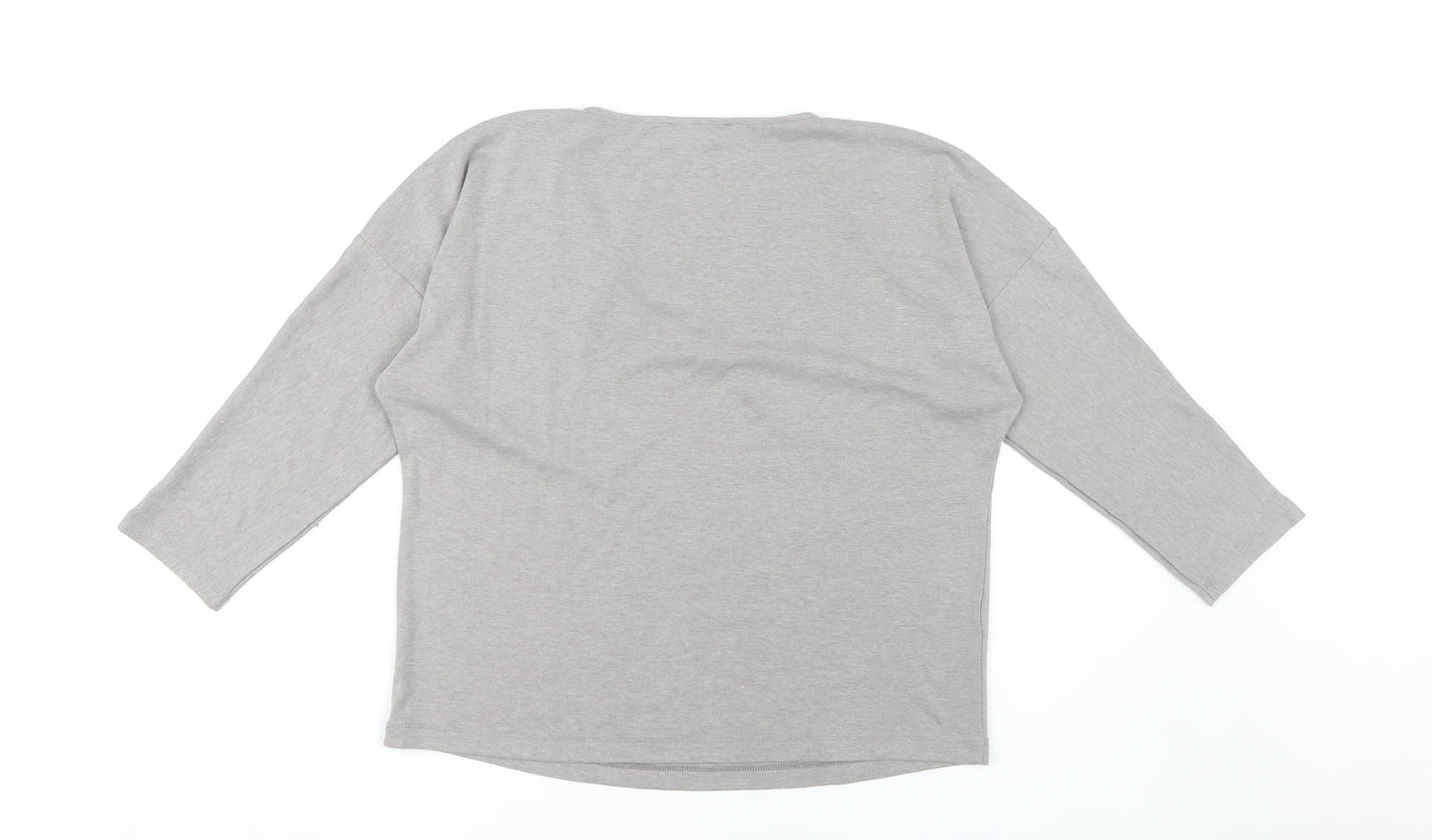 MNG Women's Grey T-Shirt XS with 3/4 Sleeves