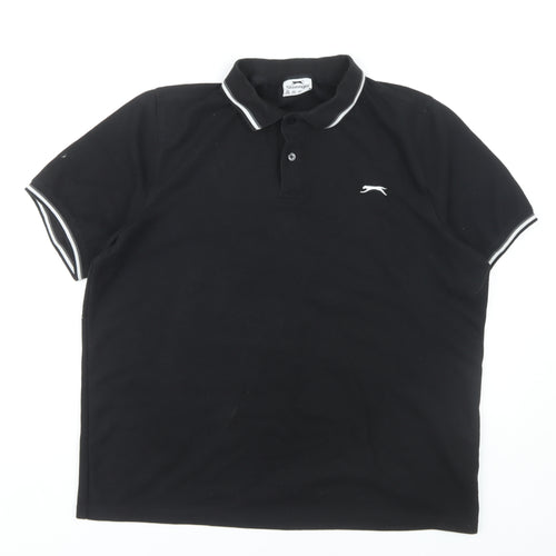 Slazenger Men's Black 2XL Polo Shirt - Short Sleeve