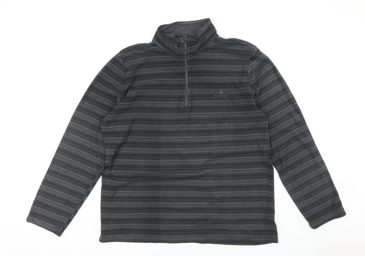Hi Gear Men's Black 2XL 1/2 Zip Sweatshirt