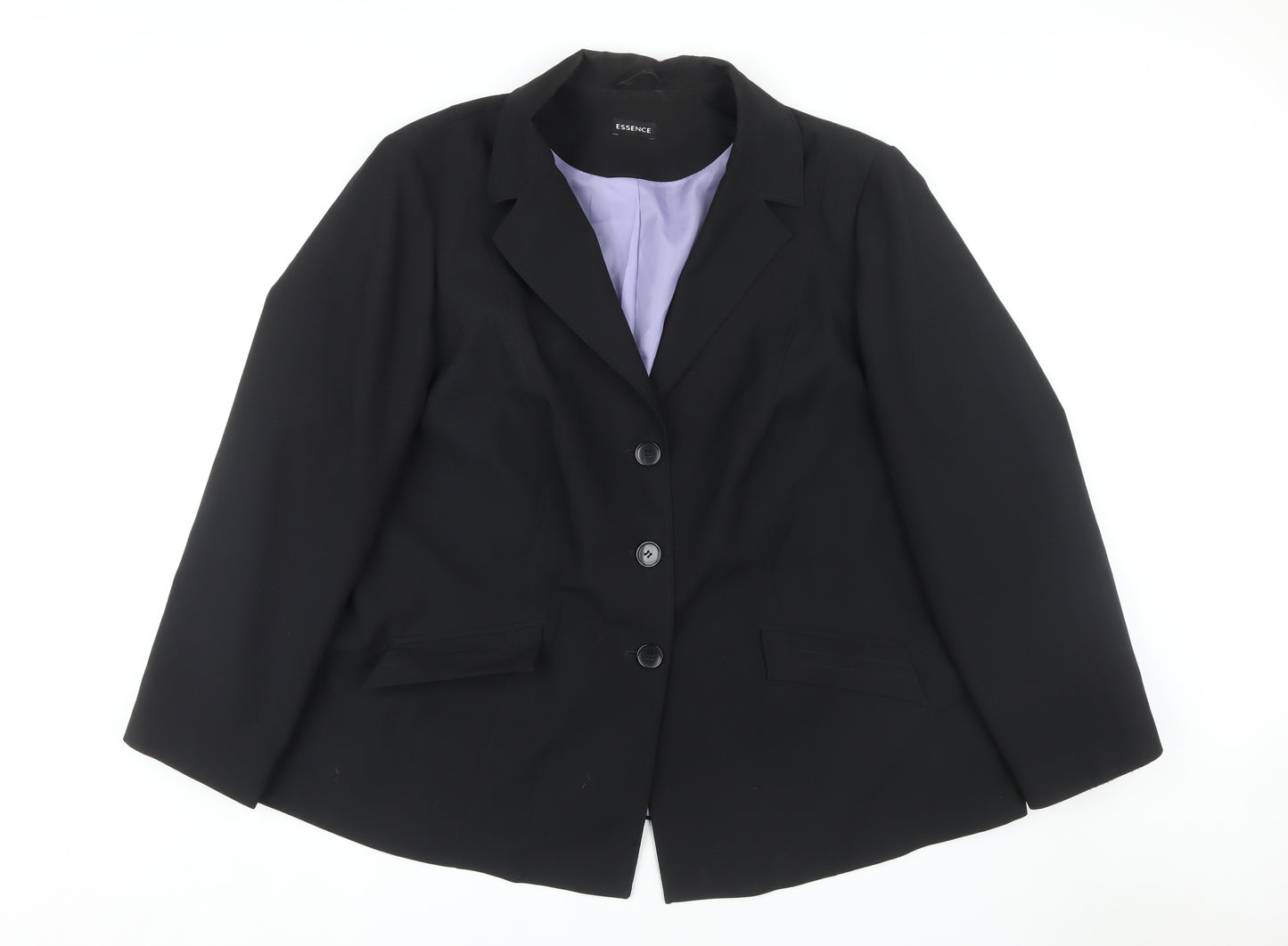 Essence Women's Black Blazer, Size 28, Regular Fit