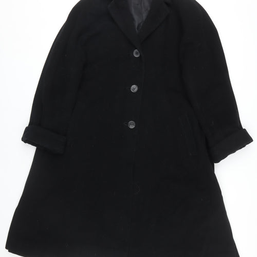 Next Women's Black Wool Overcoat Size 8