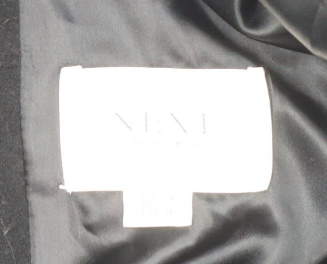 Next Women's Black Wool Overcoat Size 8