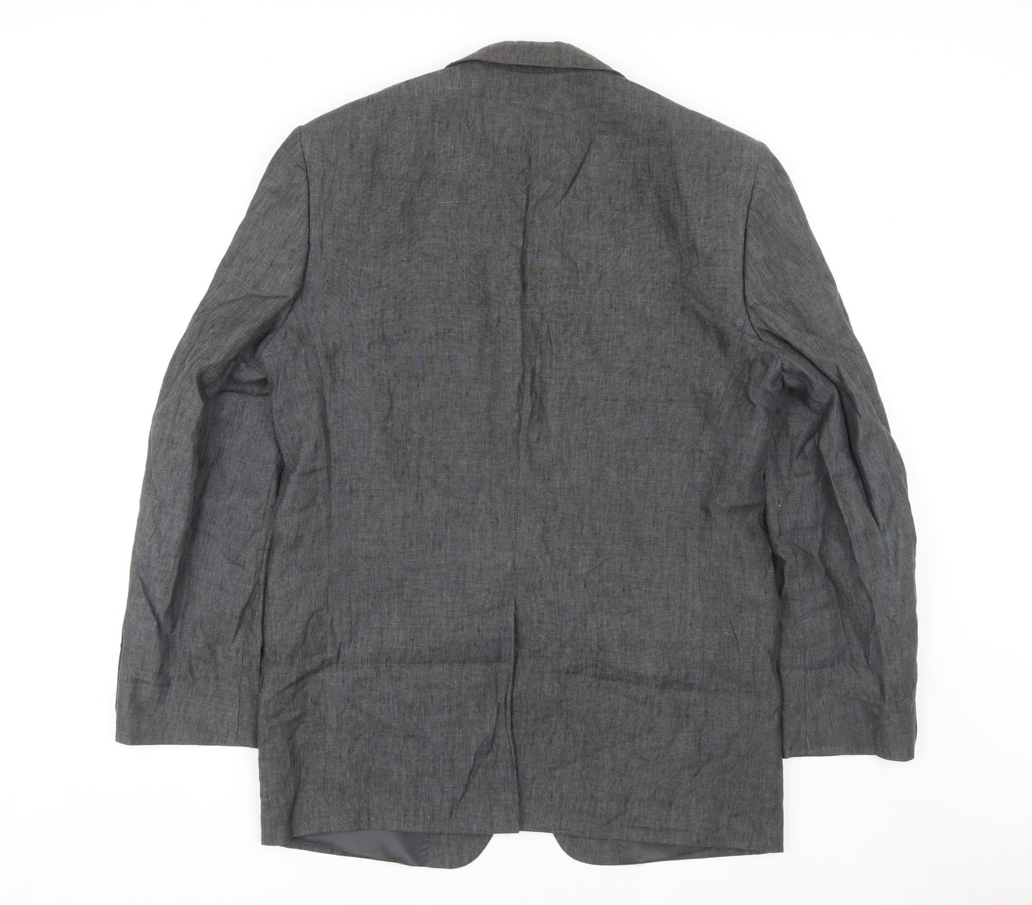 Marks and Spencer Men's Grey Blazer, Size M, Single-Breasted