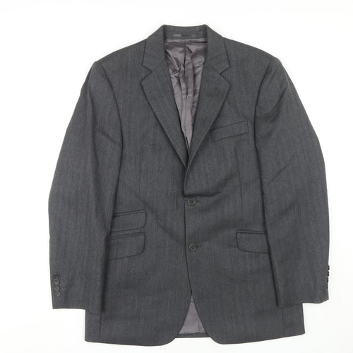 John Lewis Men's Grey Blazer 40R Wool Regular Fit