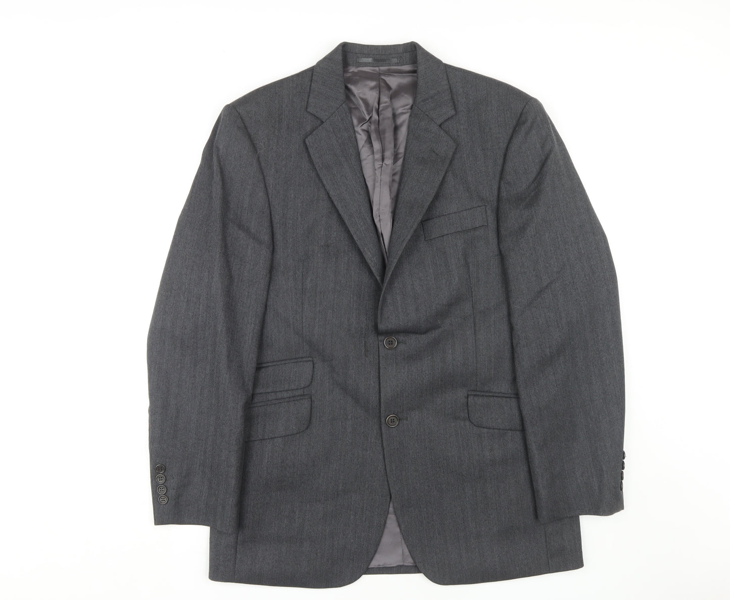 John Lewis Men's Grey Blazer 40R Wool Regular Fit