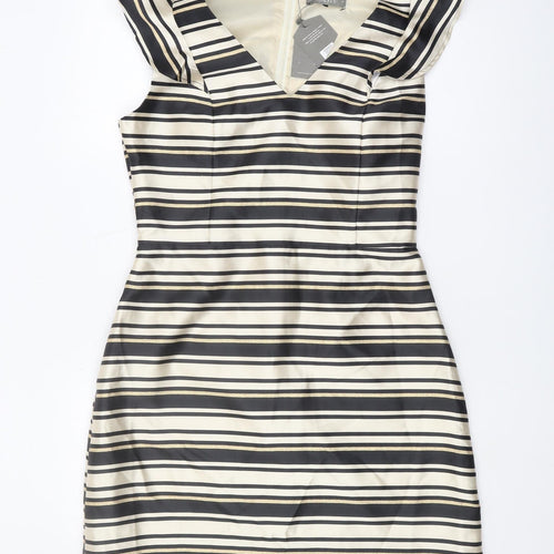 Oasis Women's Striped Multicoloured Dress Size 14