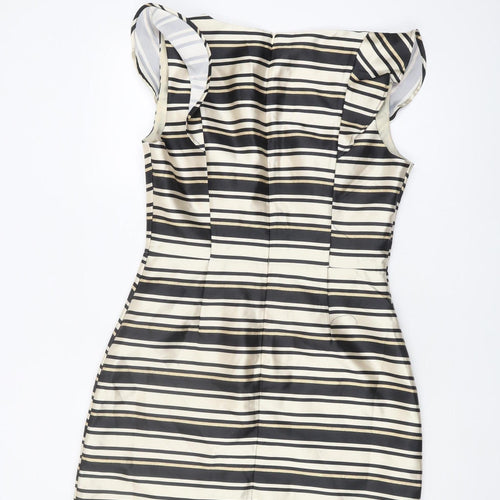 Oasis Women's Striped Multicoloured Dress Size 14