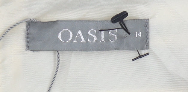 Oasis Women's Striped Multicoloured Dress Size 14