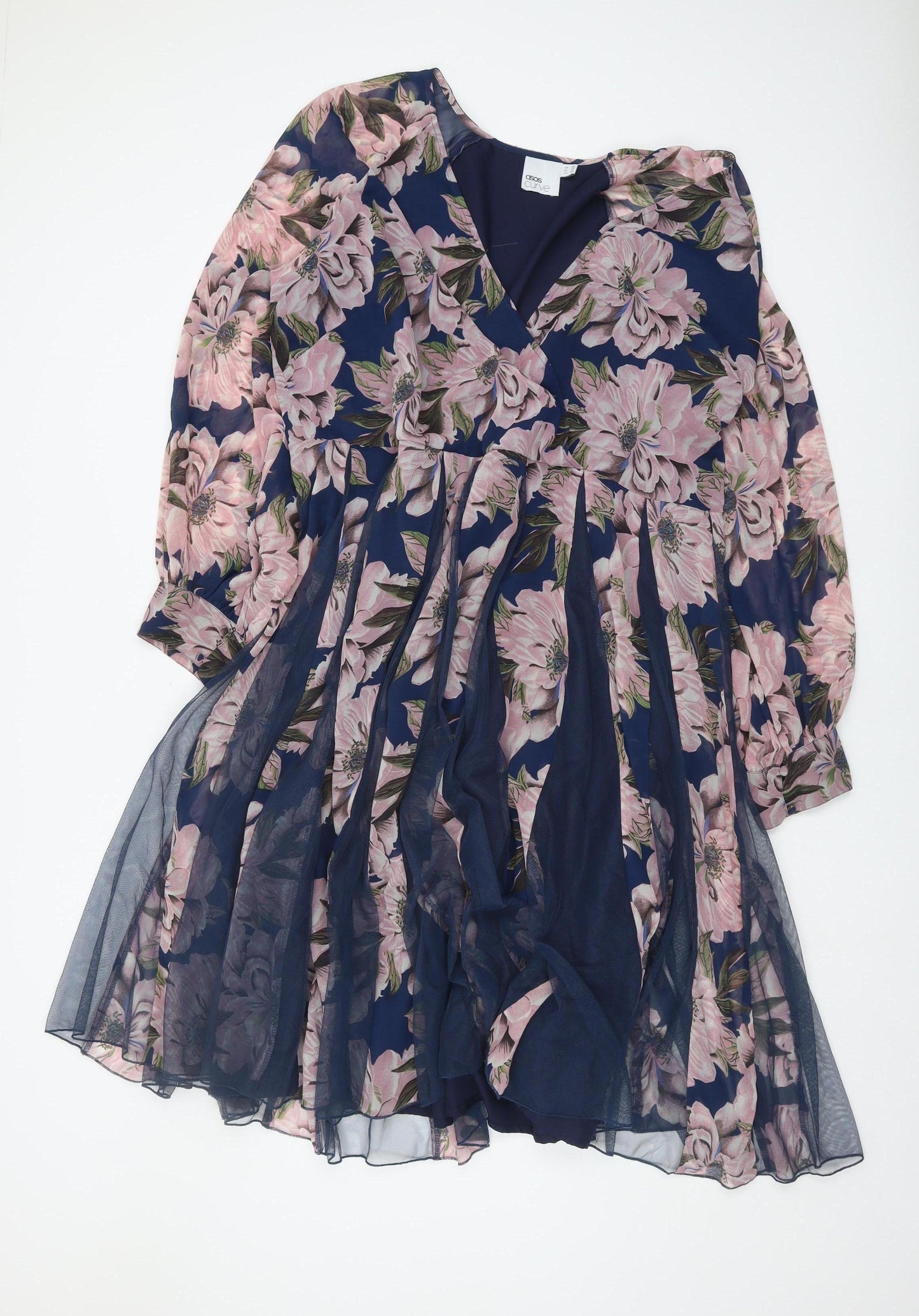 ASOS Women's Multicoloured Floral Dress Size 26