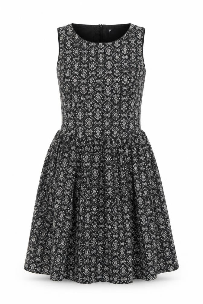 Front view of La Redoute Women's Black A-Line Dress, size 8