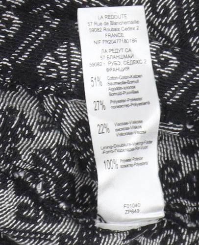 La Redoute Women's Black A-Line Dress Size 8
