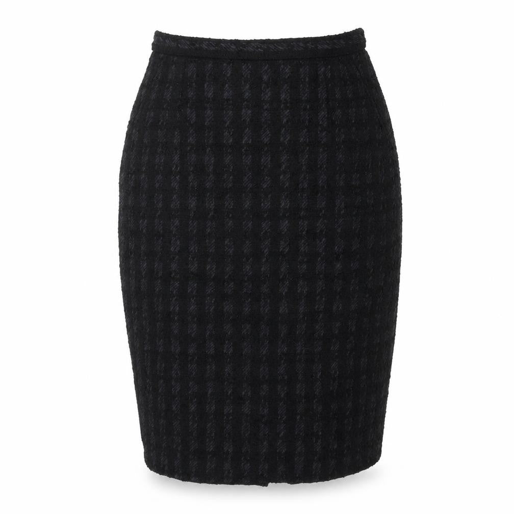 Front view of St Michael Women's Black Pencil Skirt, size 12, Short