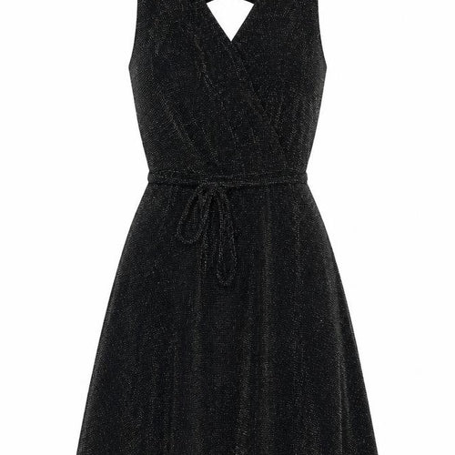 Dunnes Women's Black Wrap Dress Size 10 Party/Sleeveless