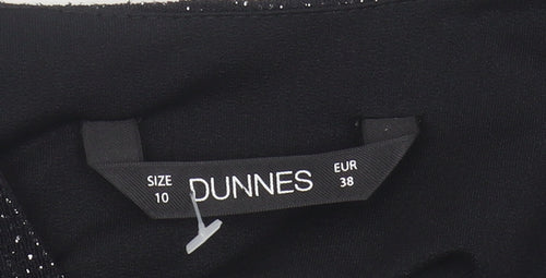 Dunnes Women's Black Wrap Dress Size 10 Party/Sleeveless