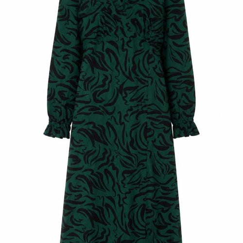 New Look Tall Green Animal Print Dress, Size 12