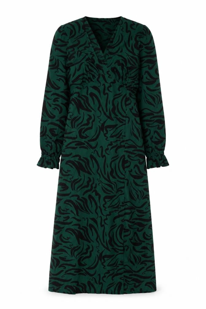 New Look Tall Green Animal Print Dress, Size 12