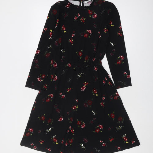 Warehouse Women Black Floral Dress Size 6