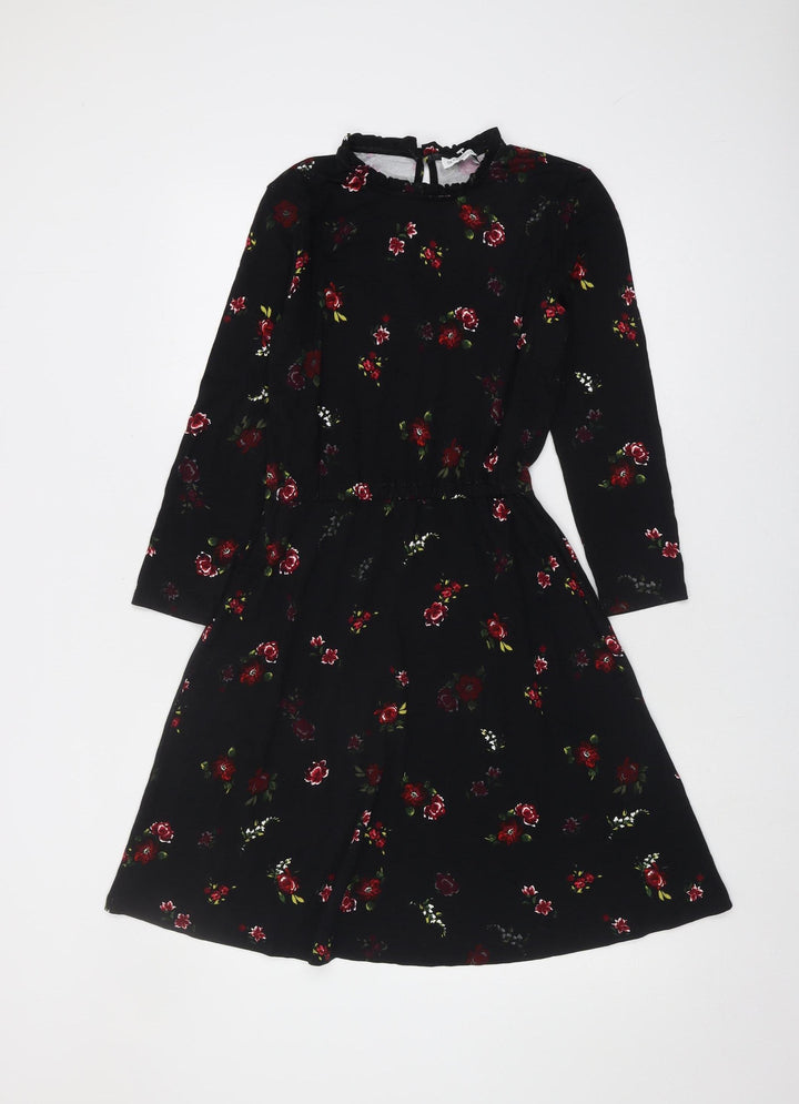 Warehouse Women Black Floral Dress Size 6