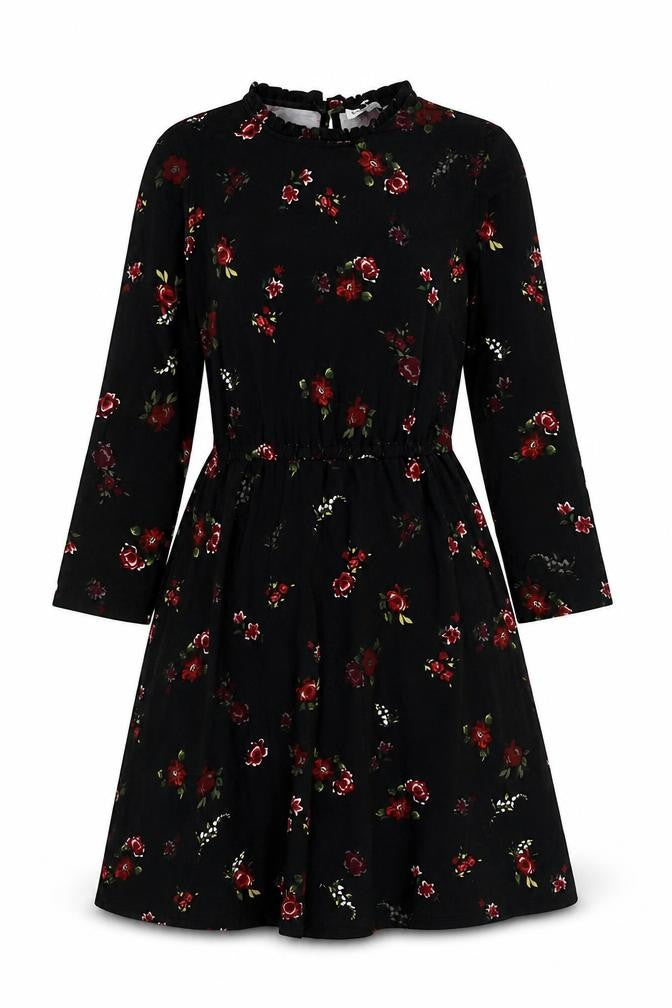 Warehouse Women Black Floral Dress Size 6