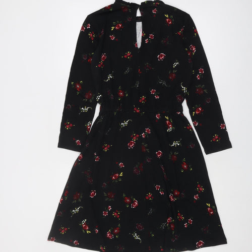 Warehouse Women Black Floral Dress Size 6