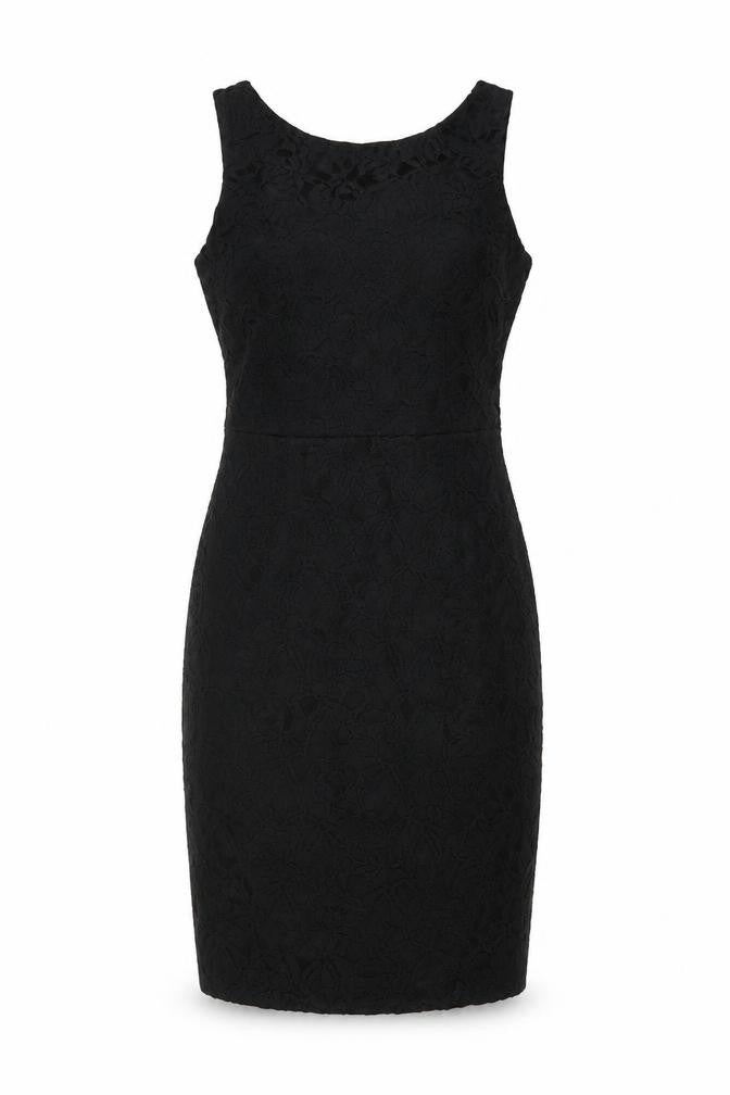 Front view of River Island Women's Black Sleeveless Dress