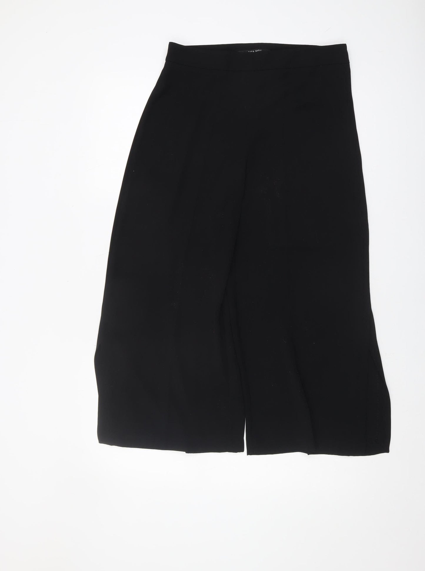 Zara Women's Black Wide-Leg Trousers Size M