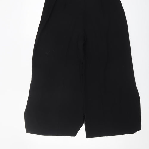Zara Women's Black Wide-Leg Trousers Size M