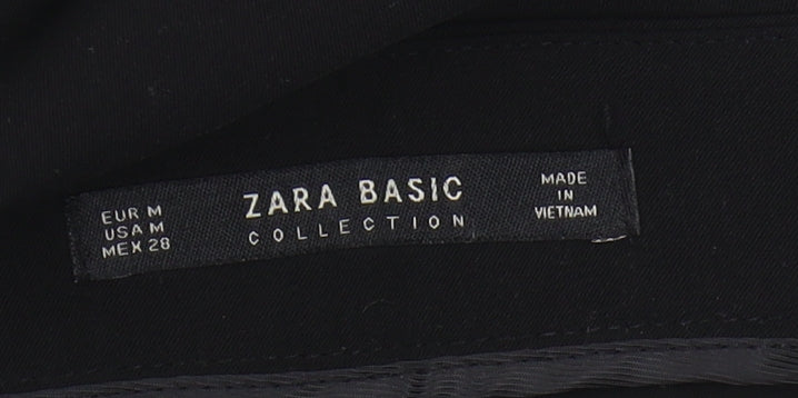 Zara Women's Black Wide-Leg Trousers Size M